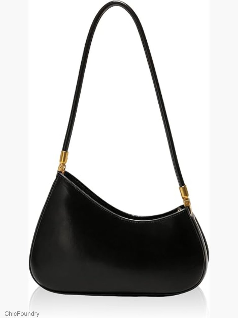 Pu Leather Crossbody Shoulder Bag Half Moon Shape Multiple Compartments Zipper